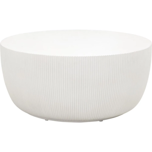 Soleil Fluted Coffee Table in Ivory Concrete
